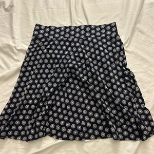 Navy Blue Floral Skirt
